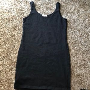 Black mini strap dress